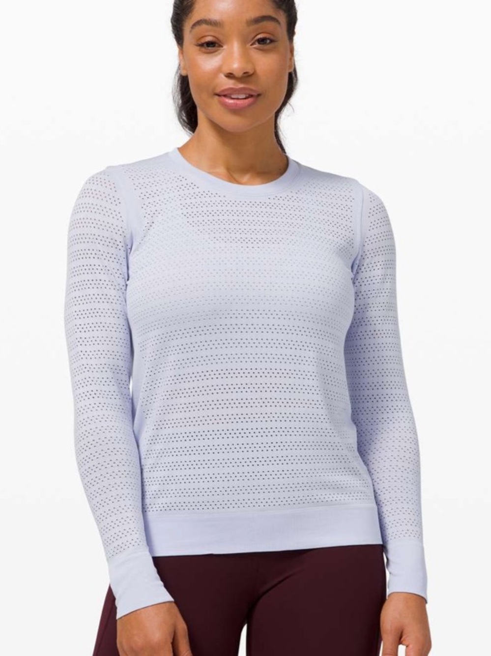 NWT Lululemon Swiftly Breathe Long Sleeve Top in Serene Blue Size 8